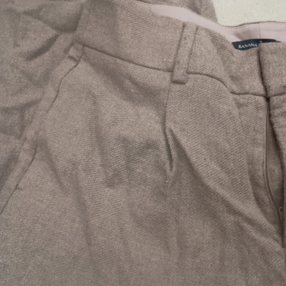 BANANA REPUBLIC WOMENS LADIES 10 WOOL PANTS TROUSERS FALL WINTER NEUTRAL $128 - Picture 3 of 5
